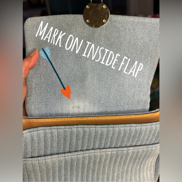 Henri Bendel Quilted Denim Convertible Crossbody bag - Picture 15 of 15